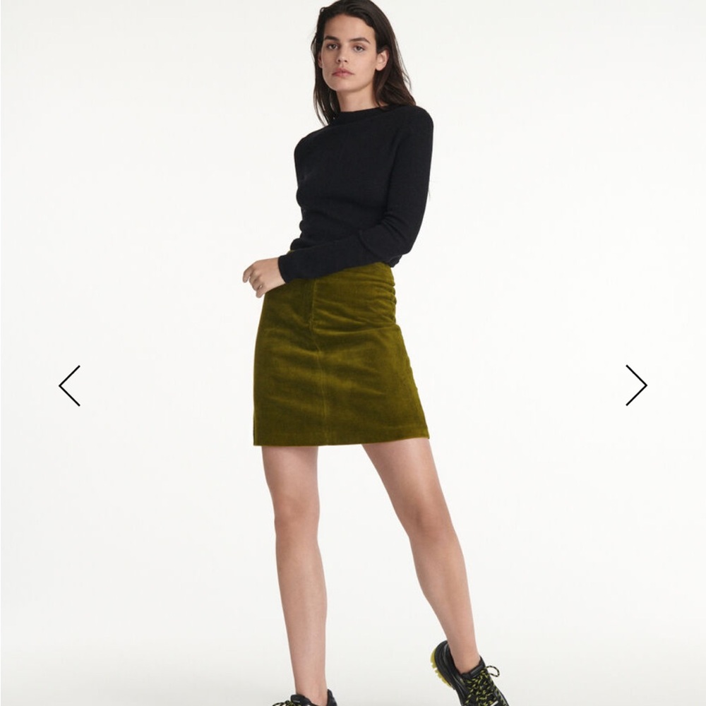 The Kooples Green Corduroy Skirt